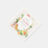 トロピカルシトラスブライダルシャワー スタンダードカクテルナプキン (角)
