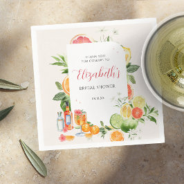 トロピカルシトラスブライダルシャワー スタンダードカクテルナプキン