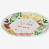 トロピカルシトラスブライダルシャワー ペーパープレート (アングル)