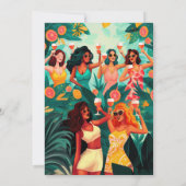 トロピカルシトラスブライダルシャワー 招待状 (裏面)