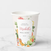 トロピカルシトラスブライダルシャワー 紙コップ (正面)