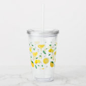 トロピカルシトラス夏の新鮮なオレンジレモンスライス アクリルタンブラー (正面)