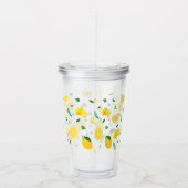 トロピカルシトラス夏の新鮮なオレンジレモンスライス アクリルタンブラー (右)