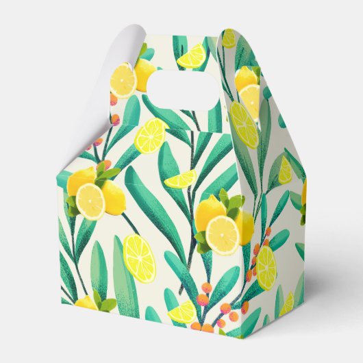 トロピカルシトラス夏の新鮮なオレンジレモンスライス フェイバーボックス (正面サイド)