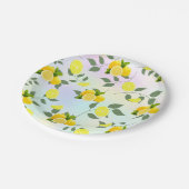 トロピカルシトラス夏の新鮮なオレンジレモンスライス ペーパープレート (アングル)