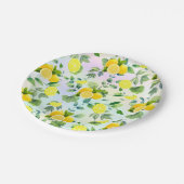 トロピカルシトラス夏の新鮮なオレンジレモンスライス ペーパープレート (アングル)