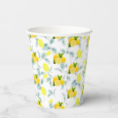 トロピカルシトラス夏の新鮮なオレンジレモンスライス 紙コップ (裏面)