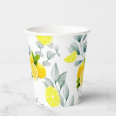 トロピカルシトラス夏の新鮮なオレンジレモンスライス 紙コップ (正面)