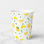 トロピカルシトラス夏の新鮮なオレンジレモンスライス 紙コップ (裏面)