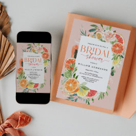 トロピカルシトラス ウェディングシャワー 招待状 レモン