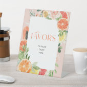 トロピカルシトラス ブライダルシャワーのお favors のサイン 台座サイン (インサイチュ)