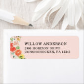 トロピカルシトラス ブライダルシャワーの郵送ラベル ラベル (インサイチュ)