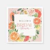 トロピカルシトラス ブライダルシャワーナプキン スタンダードカクテルナプキン (正面)