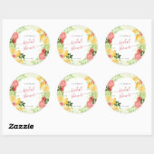 トロピカルシトラス ブライダルシャワー サンクス ラウンドシール (シート)
