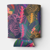 トロピカルシマウマ：自然のエキゾチックなモチーフ。 缶クーラー (裏面)