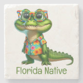 トロピカルシャツのアリゲーター ストーンコースター (正面)