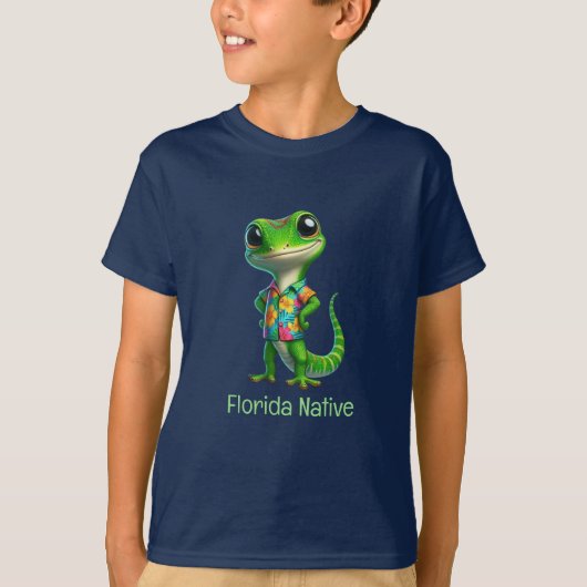 トロピカルシャツのゲッコ Tシャツ (正面)