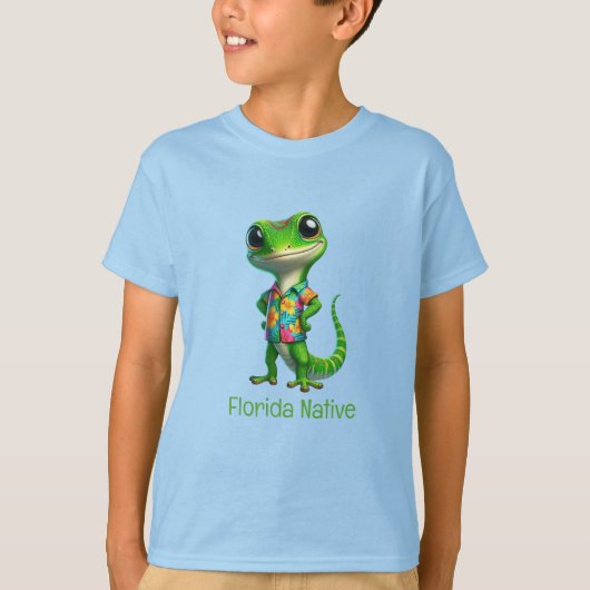 トロピカルシャツのゲッコ Tシャツ (正面)