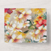 トロピカルシャンパンハイビスカス結婚フローラ オールインワン招待状 (裏面)