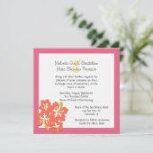トロピカルシャーバートハイビスカス結婚式招待状 招待状 (スタンド正面)