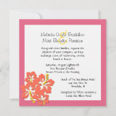 トロピカルシャーバートハイビスカス結婚式招待状 招待状 (正面)