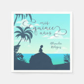 トロピカルシルエットキンセアニェラ スタンダードカクテルナプキン (正面)