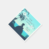 トロピカルシルエットチャロキンセアニェラ スタンダードカクテルナプキン (角)