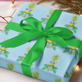 トロピカルシンガーパイナップルレディークリスマスホリデー ラッピングペーパー
