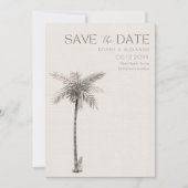 トロピカルシンプルビーチ結婚式写真 セーブザデート (正面)