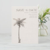 トロピカルシンプルビーチ結婚式写真 セーブザデート (スタンド正面)