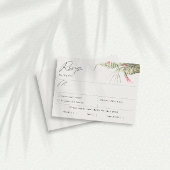 トロピカルシンプルフローラミールの選択 出欠カード