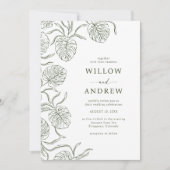 トロピカルシンプル結婚式招待状 招待状 (正面)