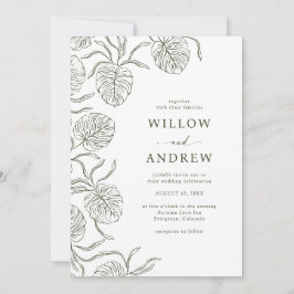 トロピカルシンプル結婚式招待状 招待状