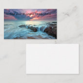 トロピカルシーウェーブビーチカラフルサンセット 名刺 (正面/裏面)