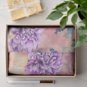 トロピカルシーカメ&ウォータカラー花模様 薄葉紙 (ギフト)