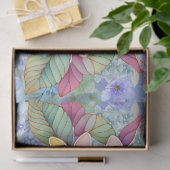 トロピカルシーカメ&ウォータカラー花模様 薄葉紙 (ギフト)