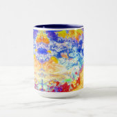 トロピカルシーカラフルコーラルリーフ深いブルー海  マグカップ (中央)