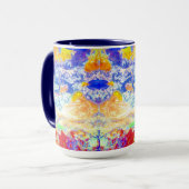 トロピカルシーカラフルコーラルリーフ深いブルー海  マグカップ (正面左)