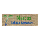 トロピカルシーガースとパームのビジネス名タグ 名札 (正面)