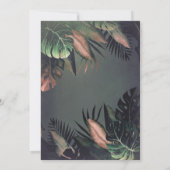 トロピカルシーサイドナイトバラ金ゴールドパーム結婚ズ 招待状 (裏面)