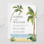 トロピカルシーサイド結婚式招待状 招待状 (正面)