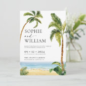 トロピカルシーサイド結婚式招待状 招待状 (スタンド正面)