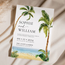 トロピカルシーサイド結婚式招待状