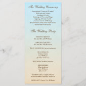 トロピカルシーシェルビーチ結婚式計画 プログラム (裏面)