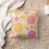トロピカルシーシェル装飾用クッション クッション (ブランケット)