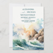 トロピカルシースケープビーチクルーズ結婚ズ 招待状 (正面)