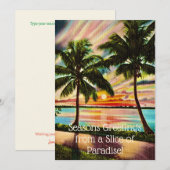 トロピカルシーズンレターホリデーカード シーズンカード (正面/裏面)