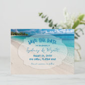 トロピカルシーズ2枚の写真が日付カードを保存 招待状 (スタンド正面)