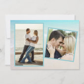 トロピカルシーズ2枚の写真が日付カードを保存 招待状 (裏面)