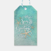 トロピカルシーソンの挨拶、水中競技水彩 ギフトタグ (正面)